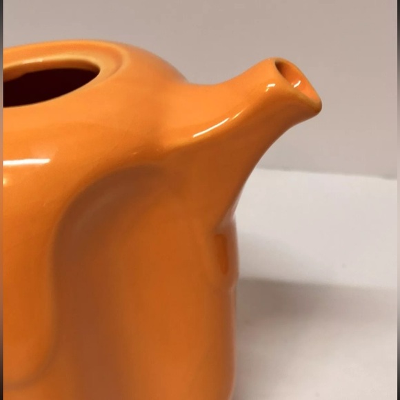 🤯🤩VINTAGE 1970s NESTING TEA POT&CUP SET!ORANGE CERAMIC! Possibly Peter Saenger - Picture 8 of 13